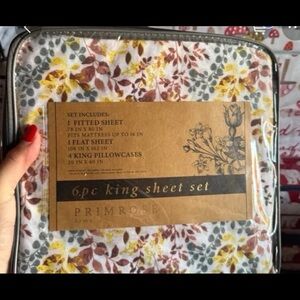 Fall Autumn king 6 pcs bed sheets